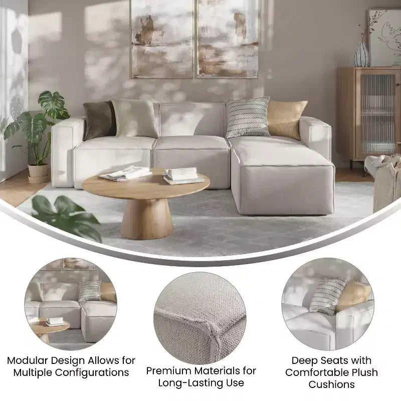 Canapé d'angle modulable de luxe Bridgetown Flash Furniture