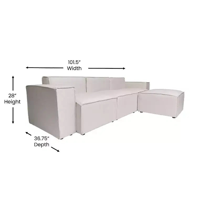 Canapé d'angle modulable de luxe Bridgetown Flash Furniture