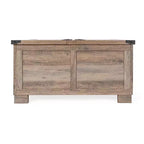 Table basse Emma et Oliver Farmhouse avec plateau à charnières style coquillage et rangement dissimulé