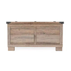 Table basse Emma et Oliver Farmhouse avec plateau à charnières style coquillage et rangement dissimulé