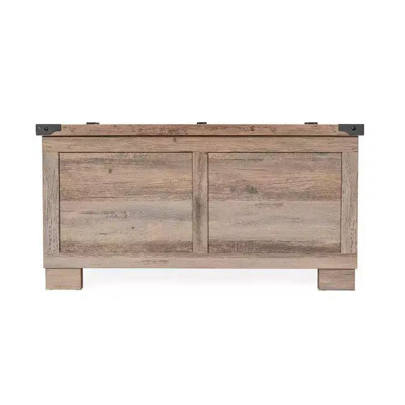 Table basse Emma et Oliver Farmhouse avec plateau à charnières style coquillage et rangement dissimulé