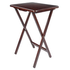 Ensemble de 4 tables d'appoint pliantes en noyer antique riche de 65,4 cm