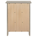 Table de chevet Daniel de style transitionnel en bois, à 3 tiroirs