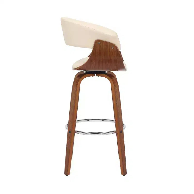 Tabouret de bar à hauteur de comptoir 30" Julyssa Swivel en similicuir et bois - Armen Living
