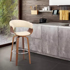 Tabouret de bar à hauteur de comptoir 30" Julyssa Swivel en similicuir et bois - Armen Living