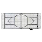 Table pliante en plastique blanc Elama de 6 pieds