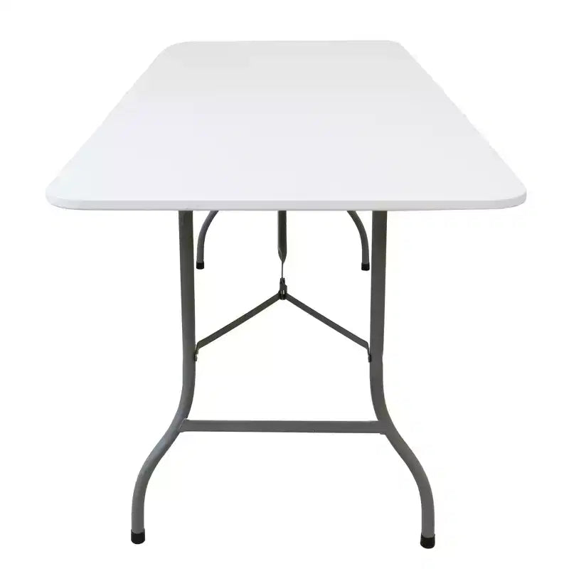 Table pliante en plastique blanc Elama de 6 pieds