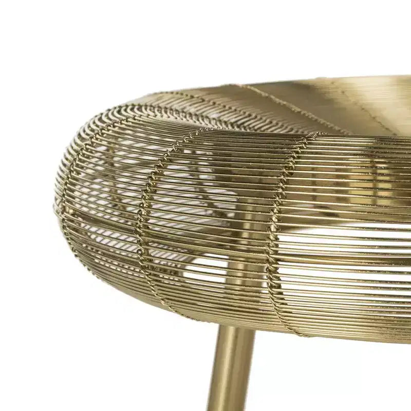 Tabouret de comptoir contemporain tissé Addison Wire - FOX4517 - Doré - Safavieh Couture