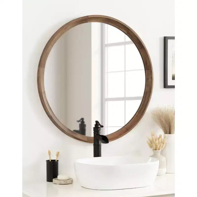 Miroir mural rond Hatherleigh par Kate and Laurel
