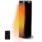 BLACK+DECKER Ceramic Space Heater with Thermostat, Vertical or Horizontal Use, 3 Heat and Fan Only Settings, Oscillation Function, BHVHC15, Black