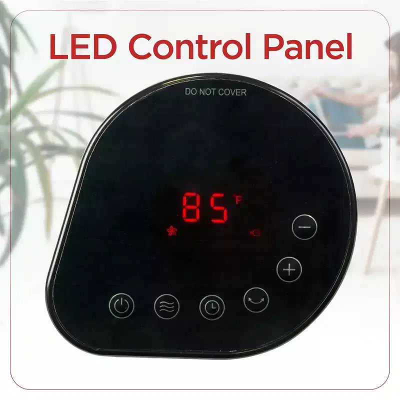 Radiateur soufflant en céramique BLACK+DECKER avec thermostat, utilisation verticale ou horizontale, 3 réglages de chaleur et ventilateur seul, fonction d'oscillation, BHVHC15, noir