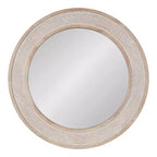 Miroir rond en bois Kate et Laurel Cannondale, diamètre 28, naturel