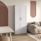 HOMCOM Armoire de rangement moderne de 180 cm avec étagères pour chambre à coucher, salon ou couloir
