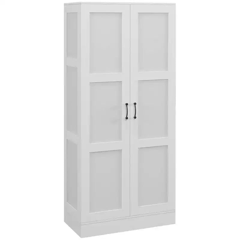 HOMCOM Armoire de rangement moderne de 180 cm avec étagères pour chambre à coucher, salon ou couloir