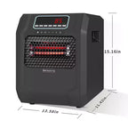 VOLTORB Chauffage d'appoint électrique portable sur pied pour chambre ou usage intérieur avec affichage LED, télécommande et mode ventilateur seul (lot de 3)