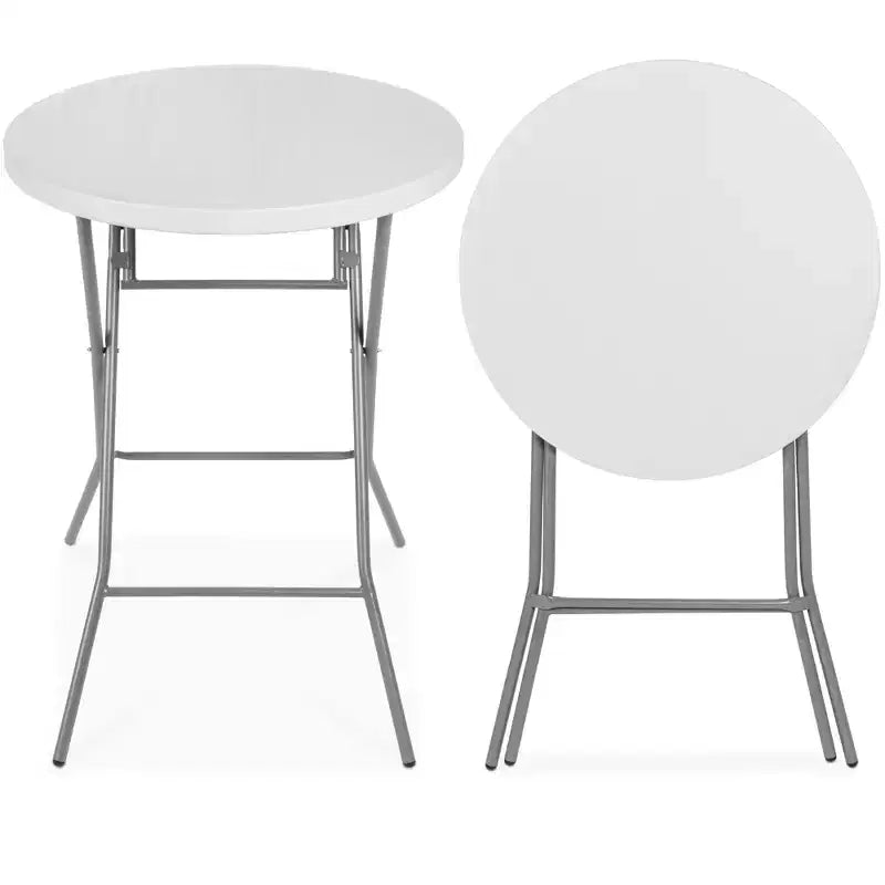 Table pliante à hauteur de bar Best Choice Products 81 cm, accessoire intérieur extérieur avec plateau épais, capacité de 150 kg