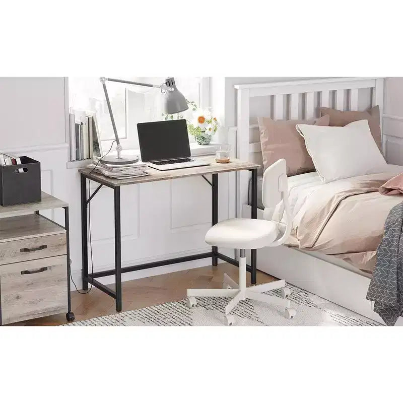 VASAGLE Bureau informatique 99 cm, petite station de travail pour bureau à domicile, table pour PC portable de style industriel, cadre en acier