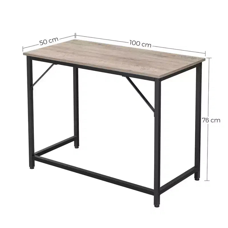 VASAGLE Bureau informatique 99 cm, petite station de travail pour bureau à domicile, table pour PC portable de style industriel, cadre en acier