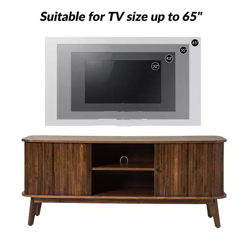 Meuble TV moderne Adam pour téléviseurs jusqu'à 65 pouces avec étagère réglable | Hulala Home