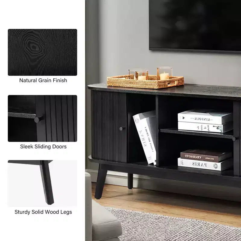 Meuble TV moderne Adam pour téléviseurs jusqu'à 65 pouces avec étagère réglable | Hulala Home