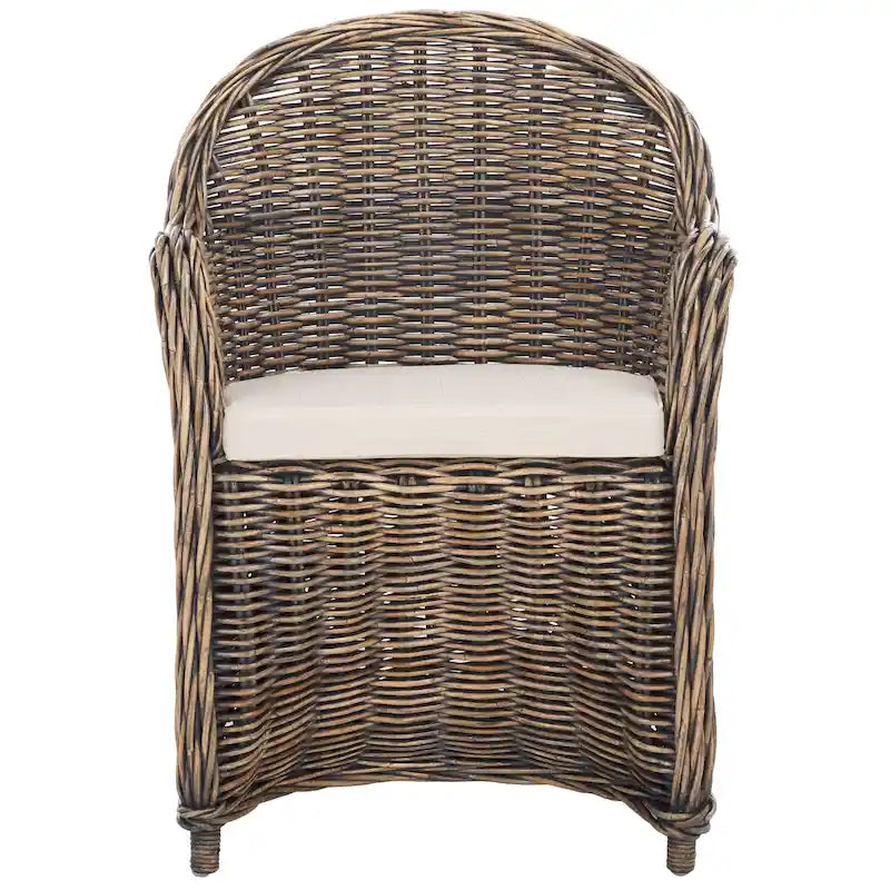 SAFAVIEH Sinja Fauteuil club en rotin jaune - 24 x 26 x 35 - 24x26x35H