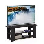 Meuble TV Furinno, console de divertissement pour téléviseurs jusqu'à 55 pouces avec étagères de rangement ouvertes, Espresso