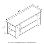 Meuble TV Furinno, console de divertissement pour téléviseurs jusqu'à 55 pouces avec étagères de rangement ouvertes, Espresso