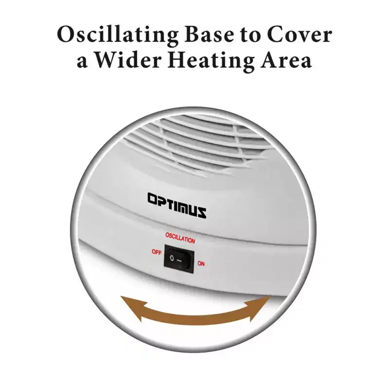 Chauffage soufflant oscillant portable avec thermostat