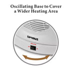 Chauffage soufflant oscillant portable avec thermostat