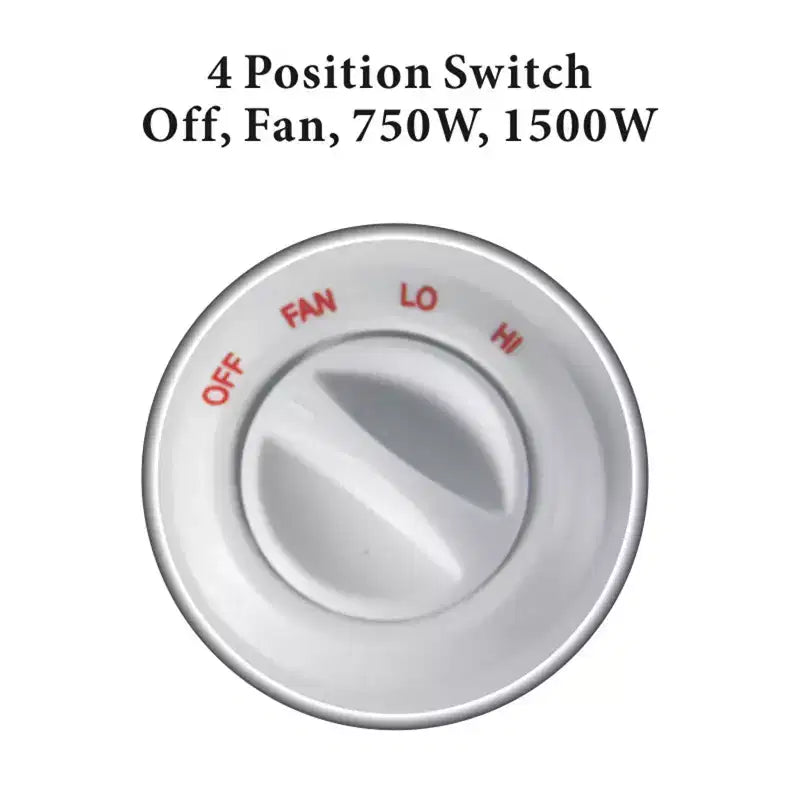 Chauffage soufflant oscillant portable avec thermostat