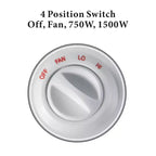 Chauffage soufflant oscillant portable avec thermostat