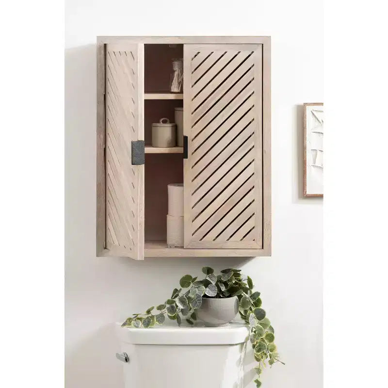 Meuble haut de salle de bain à 2 portes Kate & Laurel All Things Decor Mezzeta 22x28