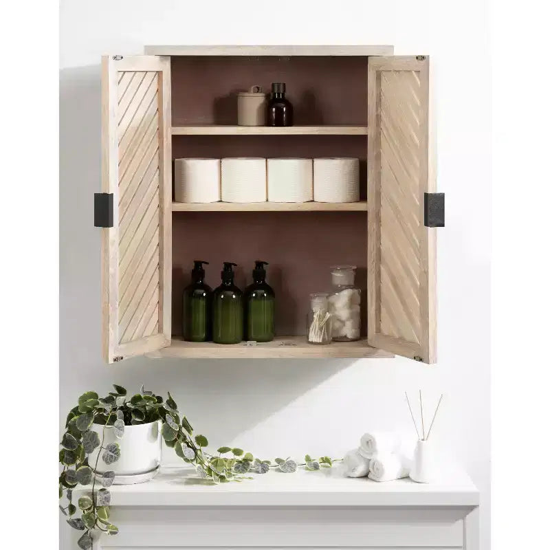 Meuble haut de salle de bain à 2 portes Kate & Laurel All Things Decor Mezzeta 22x28