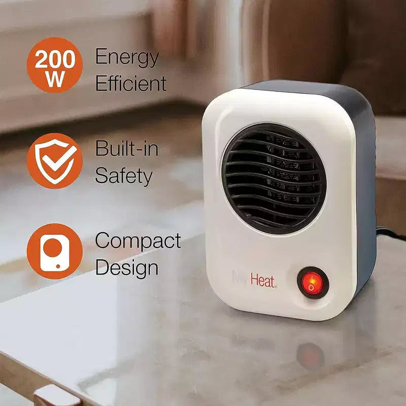 Lasko 101 MyHeat, petit chauffage d'appoint électrique en céramique, 200 watts, écoénergétique, avec extérieur froid au toucher, pour bureau et maison, blanc (lot de 4)