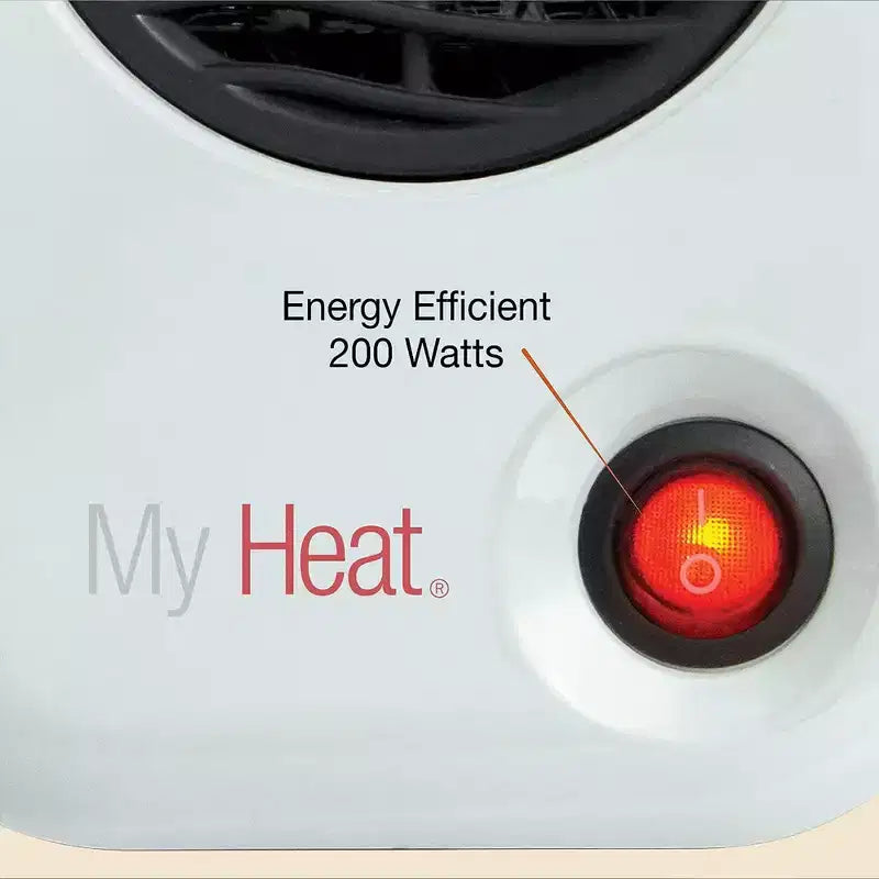 Lasko 101 MyHeat, petit chauffage d'appoint électrique en céramique, 200 watts, écoénergétique, avec extérieur froid au toucher, pour bureau et maison, blanc (lot de 4)