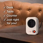 Lasko 101 MyHeat, petit chauffage d'appoint électrique en céramique, 200 watts, écoénergétique, avec extérieur froid au toucher, pour bureau et maison, blanc (lot de 4)