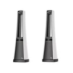 Lasko 1500W Air Logic Bladeless Electric Tower Space Heater with Remote (2 Pack)