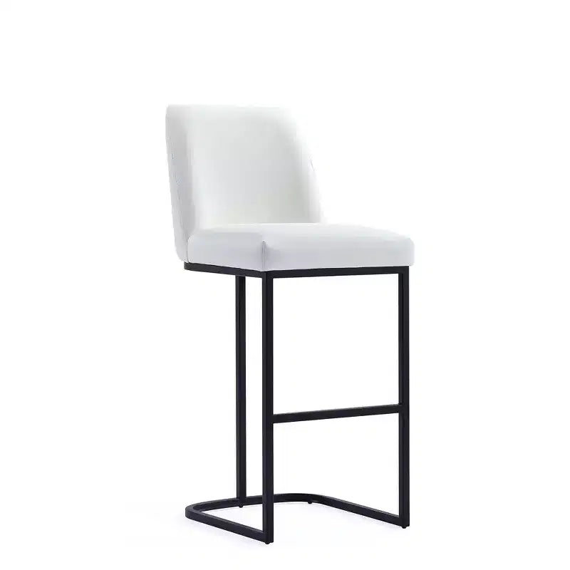 Tabouret de bar en métal rembourré en similicuir Serena de Manhattan Comfort