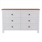 Ensembles de Chambre 3 Pièces style Ferme, Lit Plateforme avec Rangement et Table de Chevet et Commode 4 Tiroirs - ModernLuxe