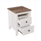 Ensembles de Chambre 3 Pièces style Ferme, Lit Plateforme avec Rangement et Table de Chevet et Commode 4 Tiroirs - ModernLuxe