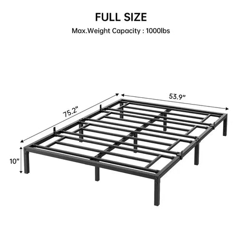 6/8/10/12/14/16 inch Bed Frame No Box Spring Needed, Heavy Duty Metal Platform Bed Frame