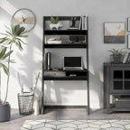 Bureau mural contemporain à 2 étagères avec tiroir