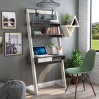 Bureau mural contemporain à 2 étagères avec tiroir