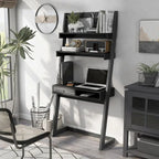 Bureau mural contemporain à 2 étagères avec tiroir