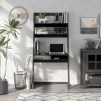 Bureau mural contemporain à 2 étagères avec tiroir