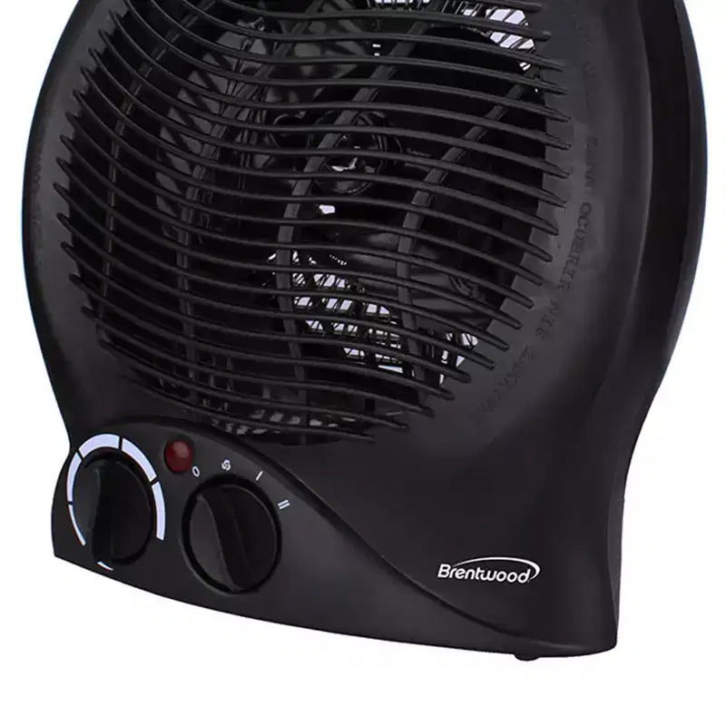 Chauffage ventilateur 2 en 1 Brentwood 1500 watts, noir