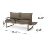 Sterling Aluminum 4-piece Sofa Set with Cushions by Christopher Knight Home
