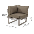 Sterling Aluminum 4-piece Sofa Set with Cushions by Christopher Knight Home