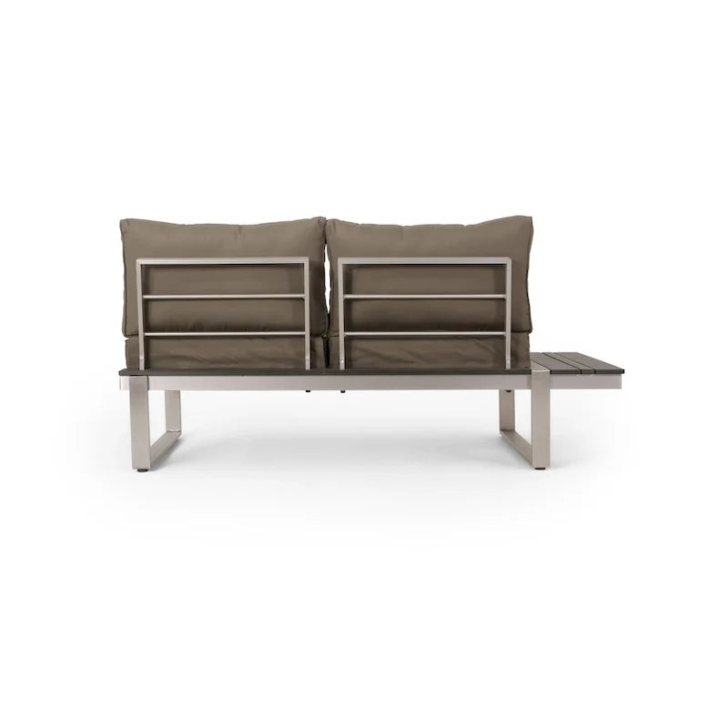 Sterling Aluminum 4-piece Sofa Set with Cushions by Christopher Knight Home