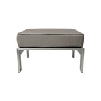 Ensemble de conversation d'extérieur moderne en aluminium à 7 places avec poufs Cape Coral par Christopher Knight Home